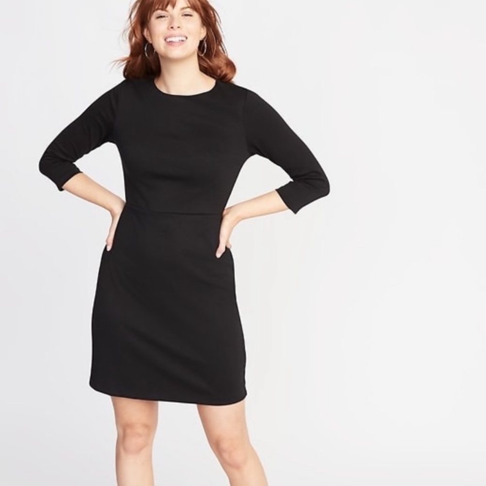 black long sleeve formal dress